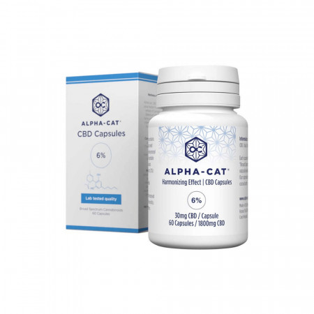 60 GÃ©lules Souples Au CBD 30mg Alpha Cat - 1
