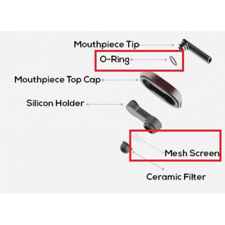 2x Joint O-ring HT et 4x grille acier - Ace Xvape - 1