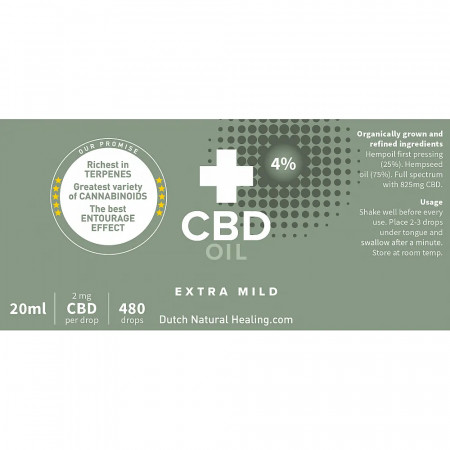 Huile CBD 4% - 20ml  - 2