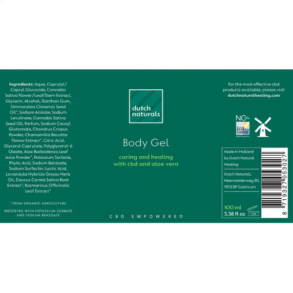 Gel Corporel CBD 100ml - 250mg Dutch Natural Healing - 2