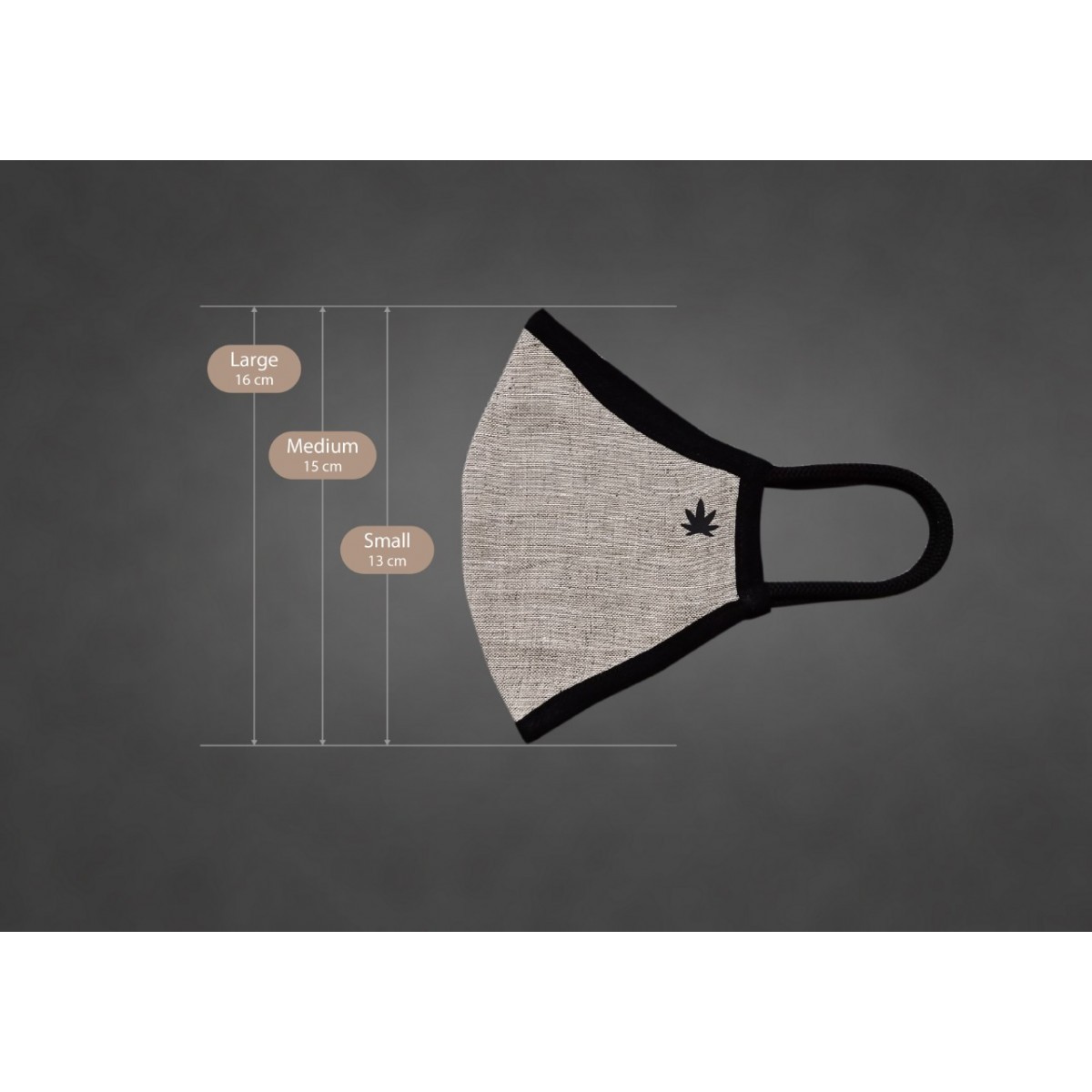 Masque en chanvre / taille L-M-S-XS  - 3 Masque en chanvre / taille L-M-S-XS  - 3