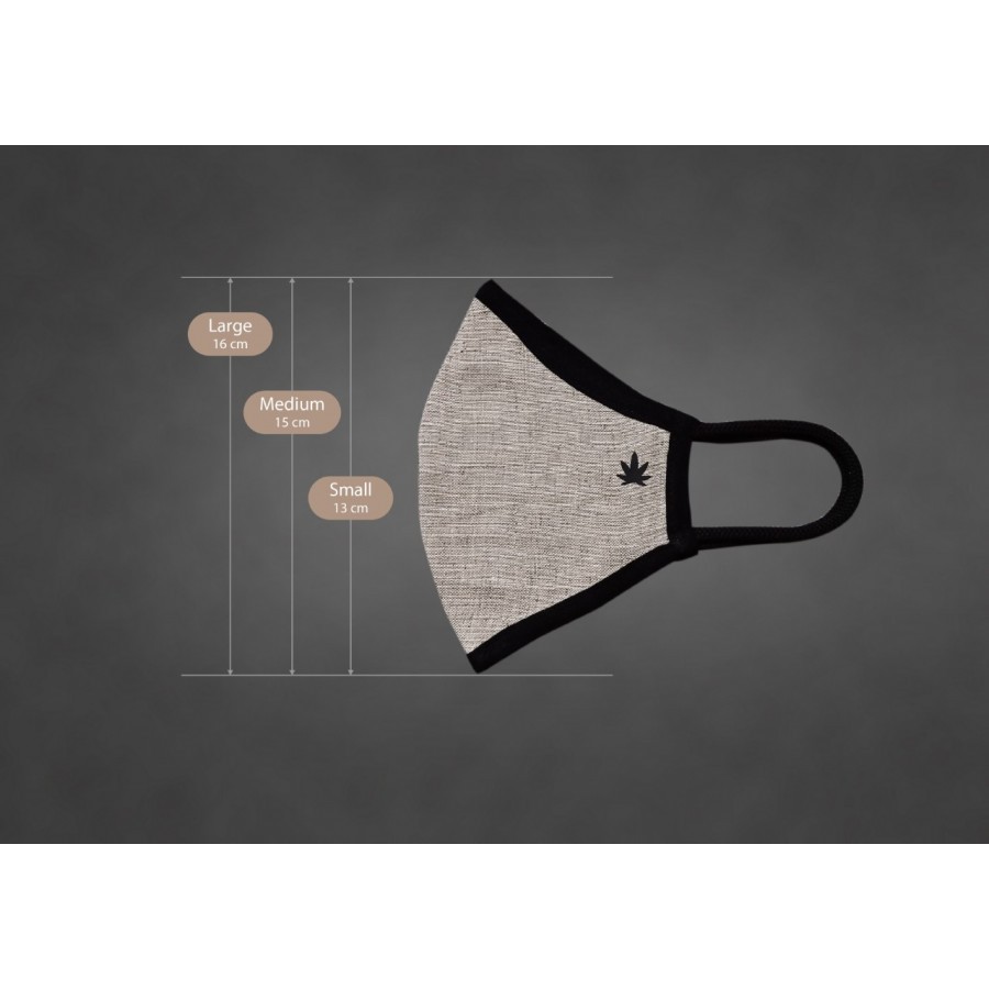 Masque en chanvre / taille L-M-S-XS  - 3